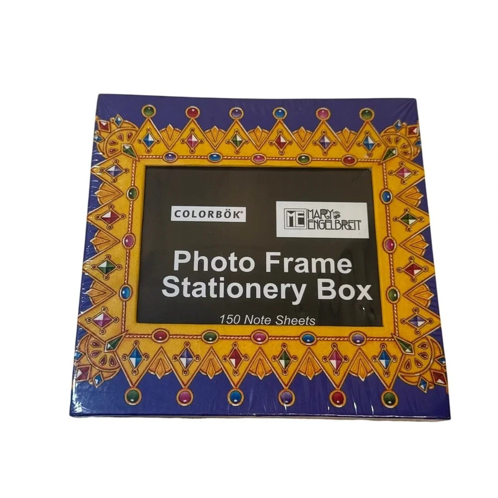 New Mary Engelbreit Colorbok Photo‎ Frame Stationery Box 150 Sheets 3x5 Set of 2